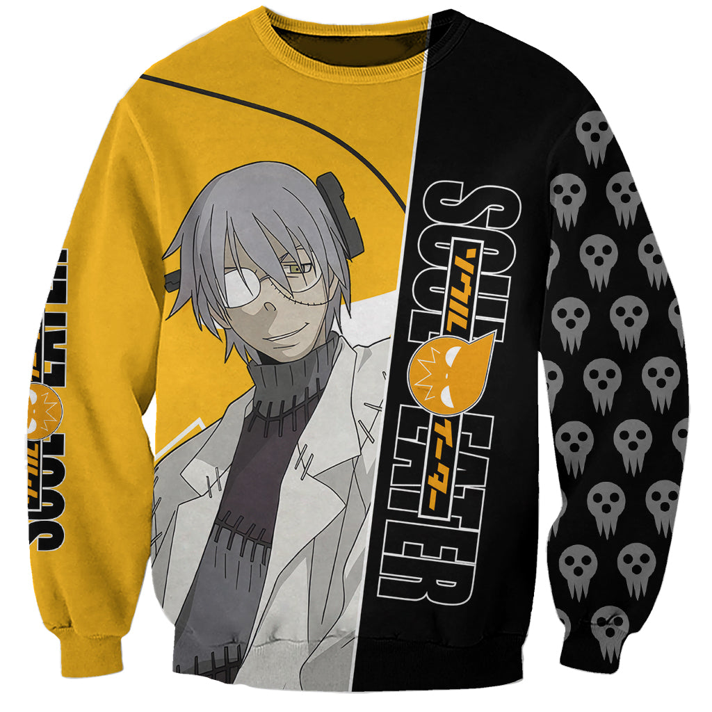 Stein Franken Soul Eater Sweatshirt Anime Art Mix With Skull Pattern Style