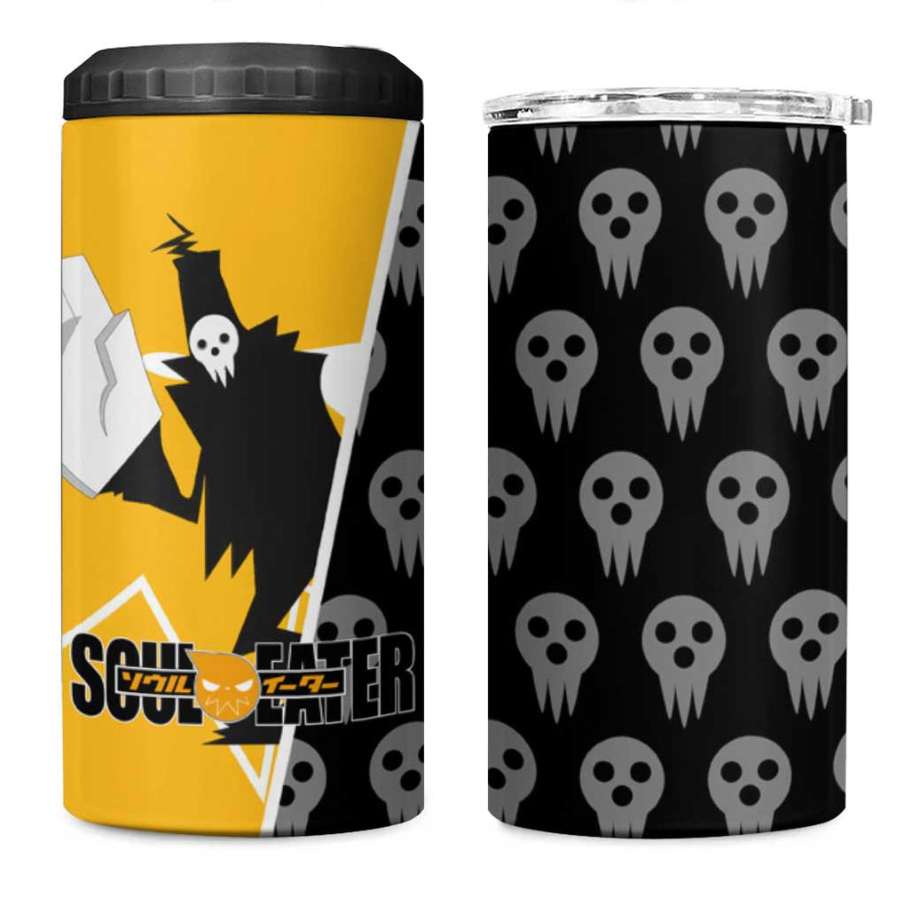 Shinigami Soul Eater 4 in 1 Can Cooler Tumbler Anime Art Mix With Skull Pattern Style