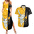 Excalibur Soul Eater Couples Matching Summer Maxi Dress and Hawaiian Shirt Anime Art Mix With Skull Pattern Style