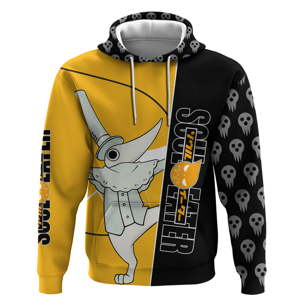 Excalibur Soul Eater Hoodie Anime Art Mix With Skull Pattern Style