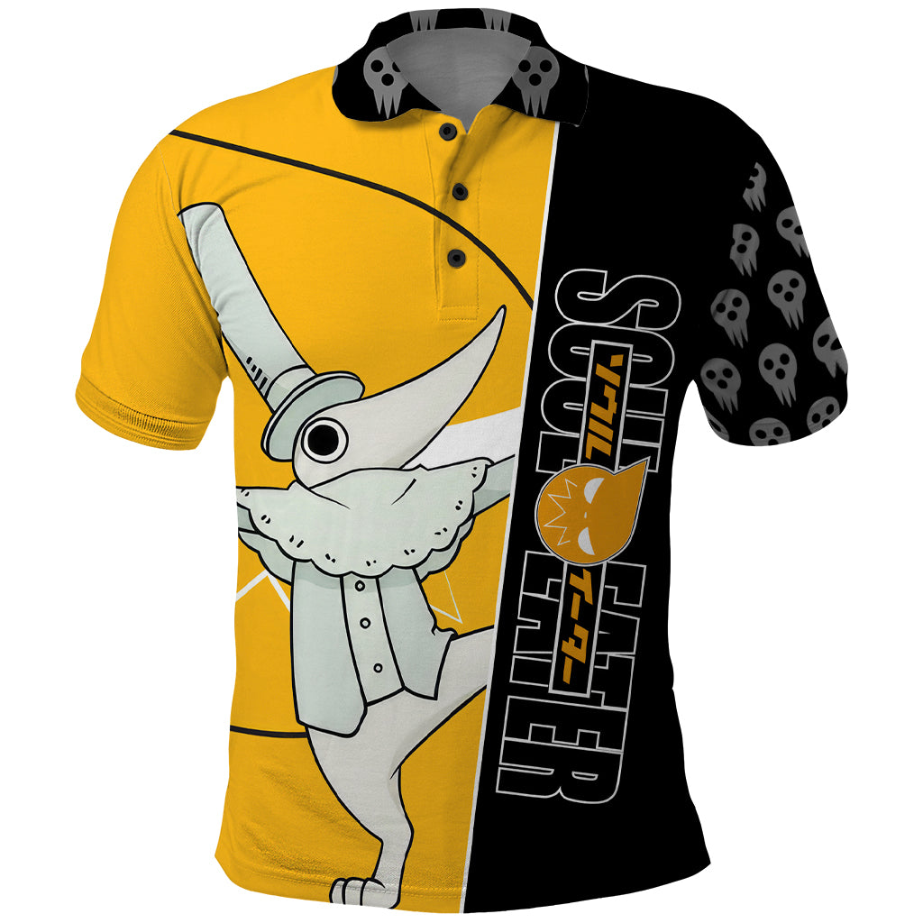 Excalibur Soul Eater Polo Shirt Anime Art Mix With Skull Pattern Style