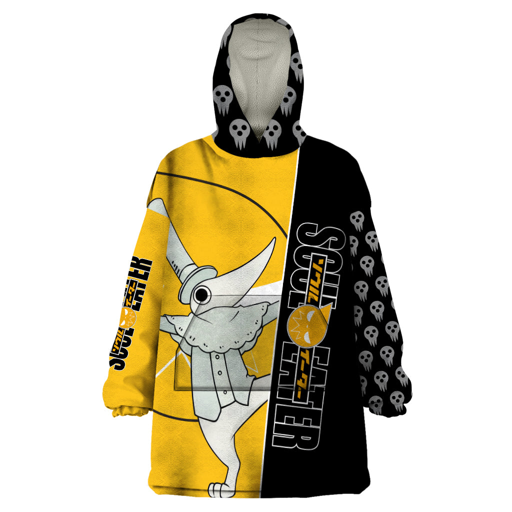 Excalibur Soul Eater Wearable Blanket Hoodie Anime Art Mix With Skull Pattern Style