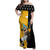 Black Star Soul Eater Family Matching Off Shoulder Maxi Dress and Hawaiian Shirt Anime Art Mix With Skull Pattern Style