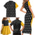 Black Star Soul Eater Family Matching Short Sleeve Bodycon Dress and Hawaiian Shirt Anime Art Mix With Skull Pattern Style