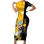 Black Star Soul Eater Family Matching Short Sleeve Bodycon Dress and Hawaiian Shirt Anime Art Mix With Skull Pattern Style