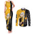 Evans Soul Eater Couples Matching Tank Maxi Dress and Long Sleeve Button Shirt Anime Art Mix With Skull Pattern Style