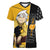 Evans Soul Eater Women V-Neck T-Shirt Anime Art Mix With Skull Pattern Style