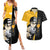 Death the Kid Soul Eater Couples Matching Summer Maxi Dress and Hawaiian Shirt Anime Art Mix With Skull Pattern Style