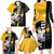 Death the Kid Soul Eater Family Matching Long Sleeve Bodycon Dress and Hawaiian Shirt Anime Art Mix With Skull Pattern Style