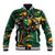 Trippy Green White Power Rangers Baseball Jacket Anime Style