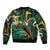 Trippy Green White Power Rangers Bomber Jacket Anime Style