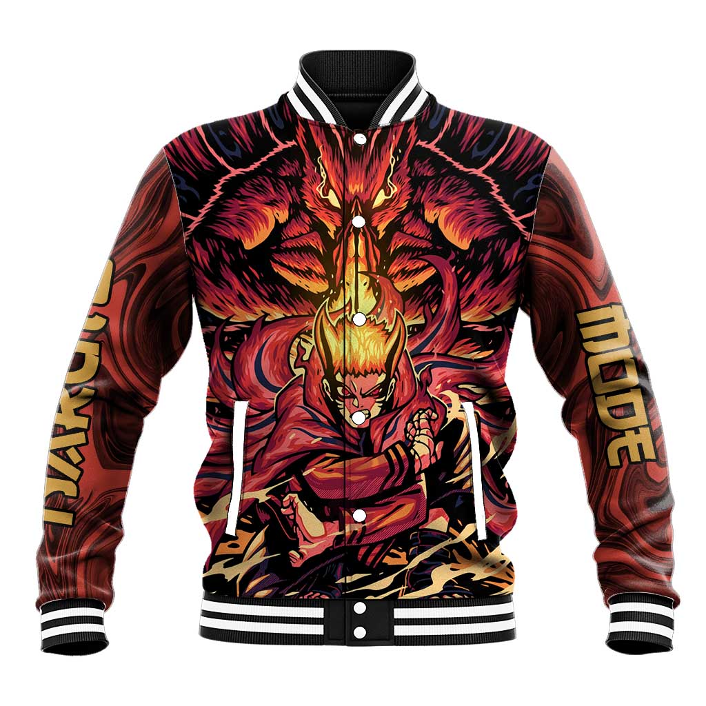 Trippy Naruto Baryon Mode Boruto Baseball Jacket Anime Style