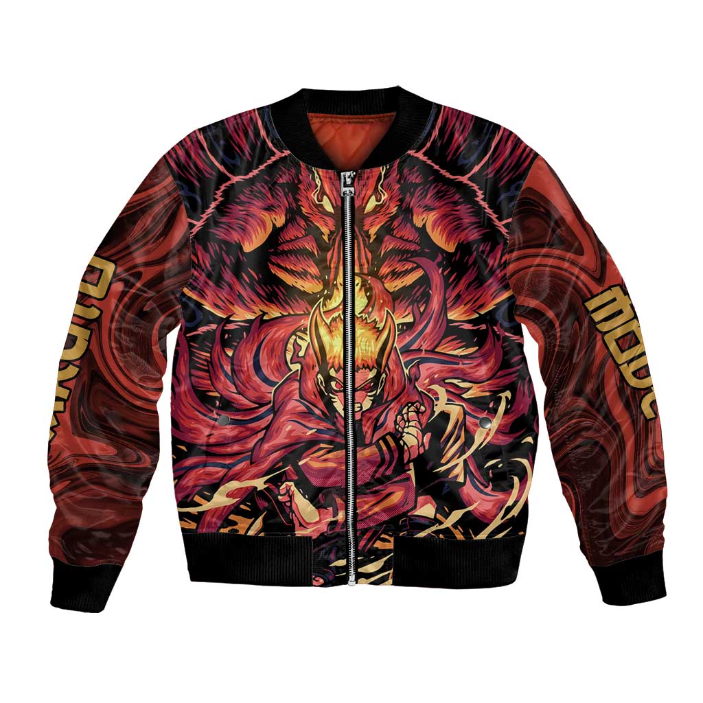 Trippy Naruto Baryon Mode Boruto Bomber Jacket Anime Style