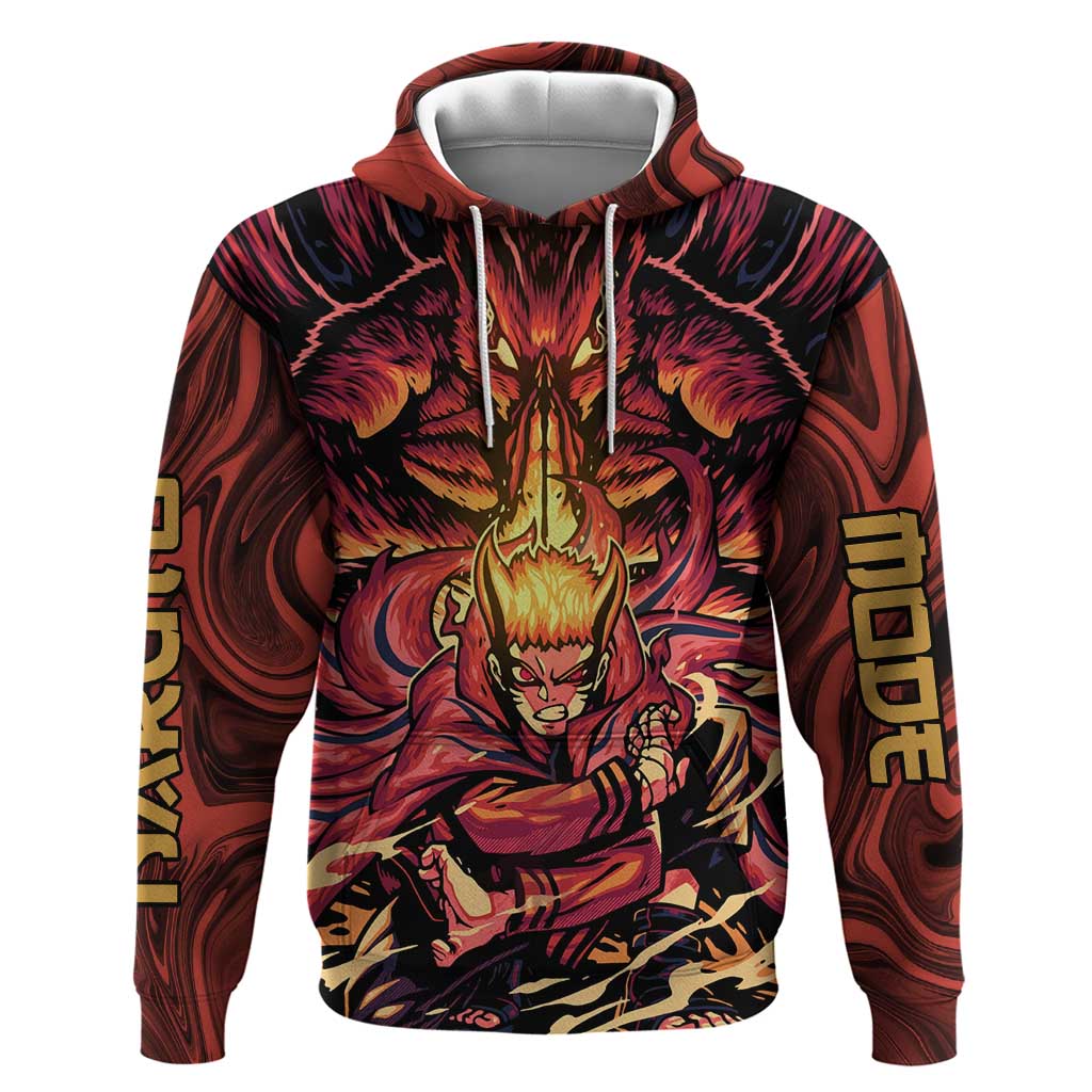 Trippy Naruto Baryon Mode Boruto Hoodie Anime Style