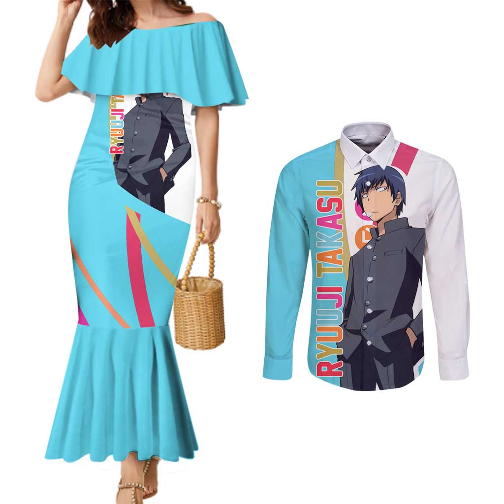 Ryuuji Takasu - Toradora Couples Matching Mermaid Dress and Long Sleeve Button Shirt Anime Style