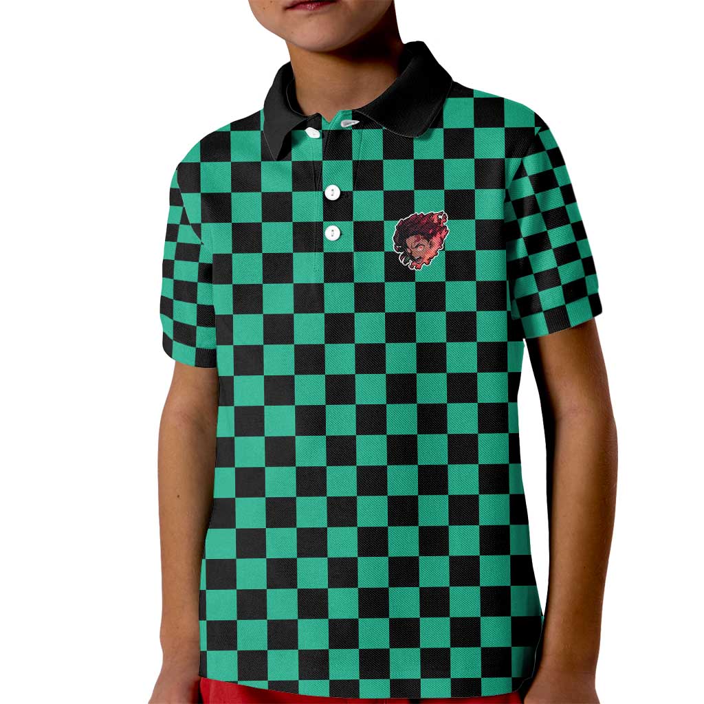 Tanjiro Sun Breathing - Demon Slayer Kid Polo Shirt Anime Style