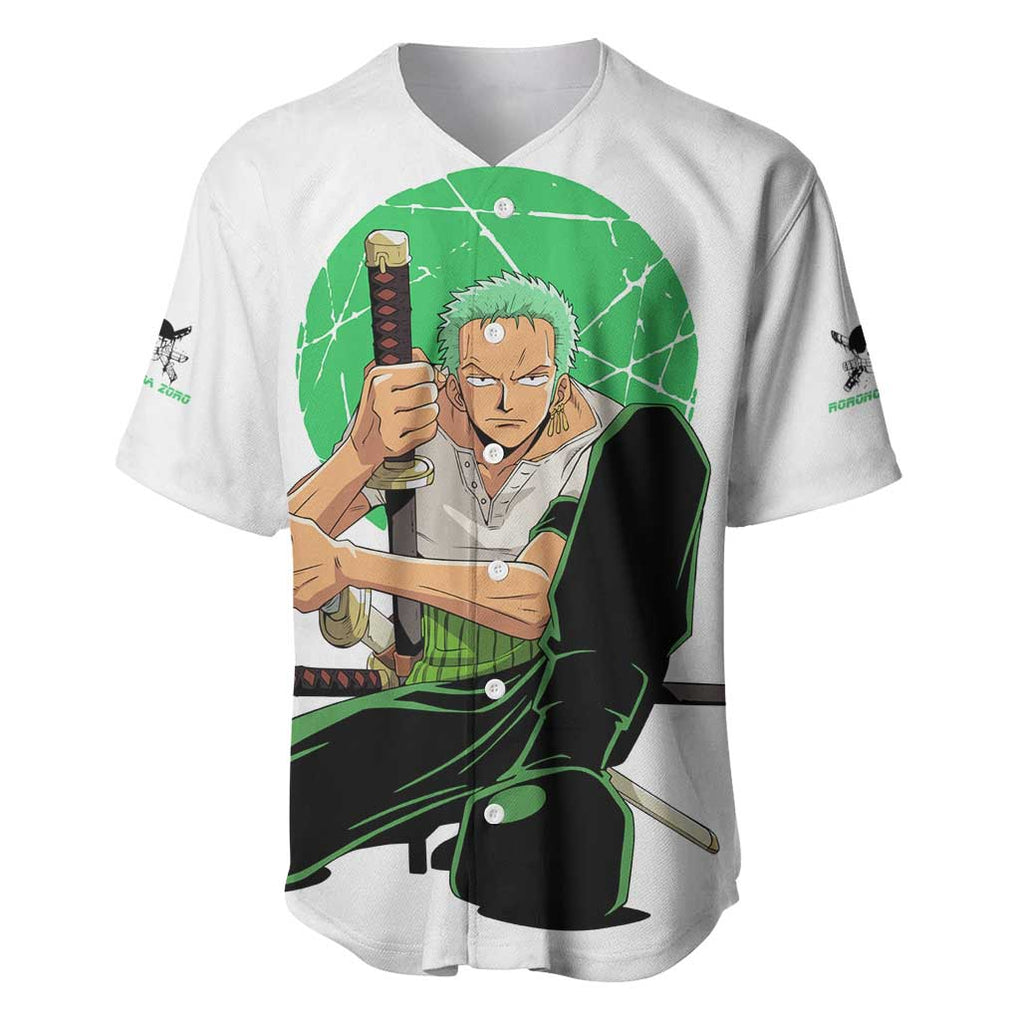 Roronoa Zoro - Straw Hat - One Piece Baseball Jersey Anime Style