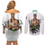 Roronoa Zoro - Straw Hat - One Piece Couples Matching Off Shoulder Short Dress and Long Sleeve Button Shirt Anime Style