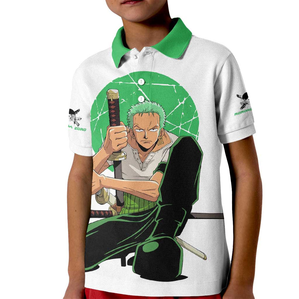 Roronoa Zoro - Straw Hat - One Piece Kid Polo Shirt Anime Style