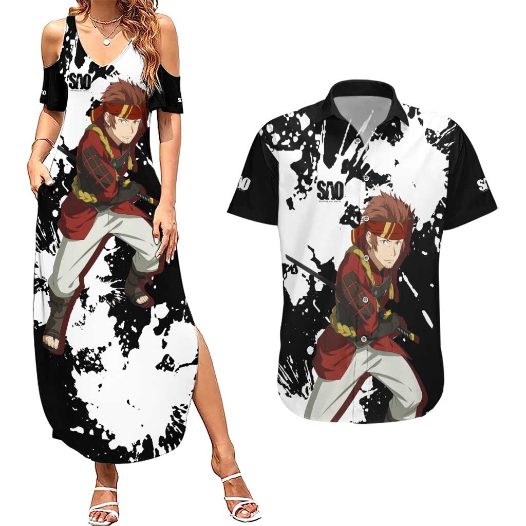 Klein - Sword Art Online Couples Matching Summer Maxi Dress and Hawaiian Shirt Anime Style