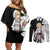 Historia Reiss - Attack On Titan Couples Matching Off Shoulder Short Dress and Long Sleeve Button Shirt Anime Style