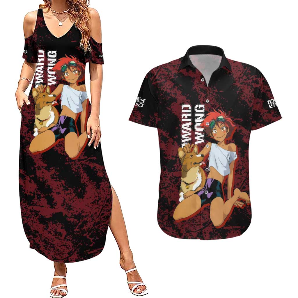 Edward Wong - Cowboy Bebop Couples Matching Summer Maxi Dress and Hawaiian Shirt Anime Style