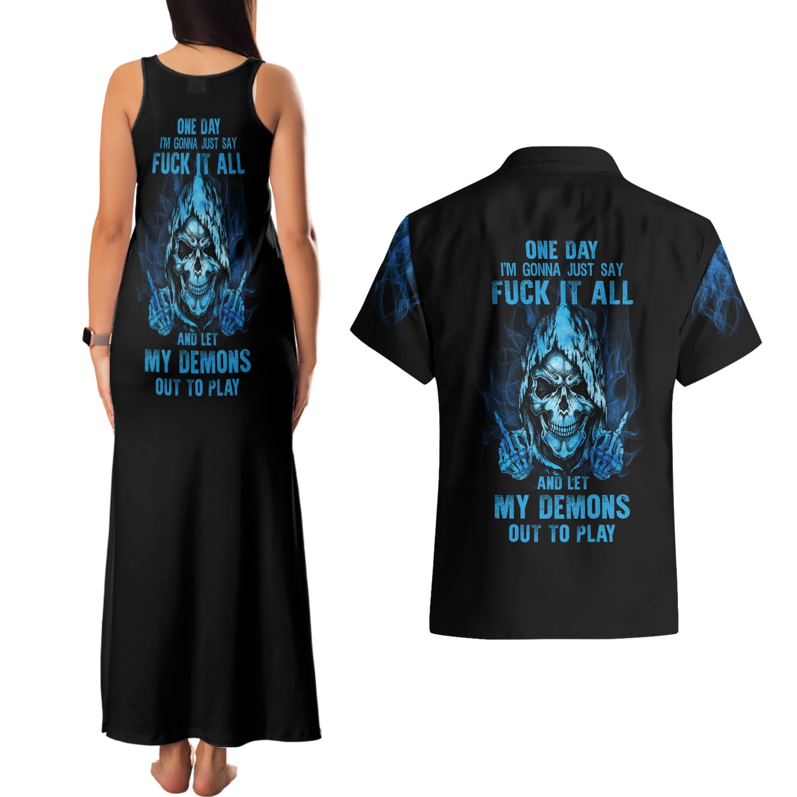 my-demons-out-to-play-skull-couples-matching-tank-maxi-dress-and-hawaiian-shirt