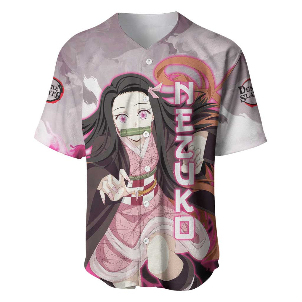 Nezuko - Demon Slayer Baseball Jersey Anime Style