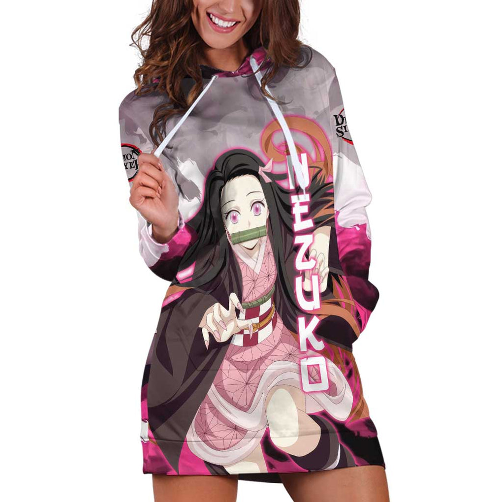 Nezuko - Demon Slayer Hoodie Dress Anime Style