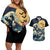 Kanagawa Wave Janpan Halloween Couples Matching Off Shoulder Short Dress and Hawaiian Shirt Japan Art Style