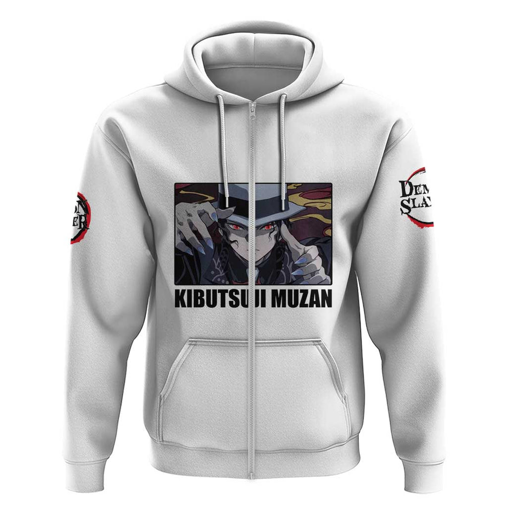 Muzan Kibutsuji - Demon Slayer Zip Hoodie Anime Style