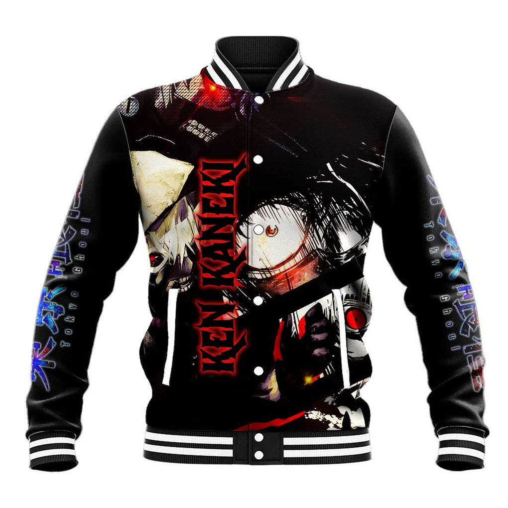 Kaneki Ken Tokyo Ghoul Grunge Baseball Jacket Anime Style