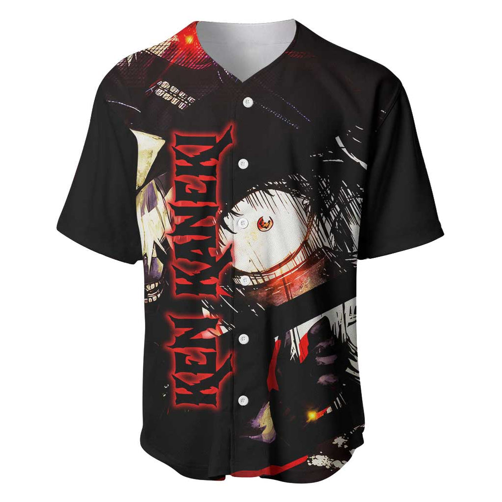 Kaneki Ken Tokyo Ghoul Grunge Baseball Jersey Anime Style