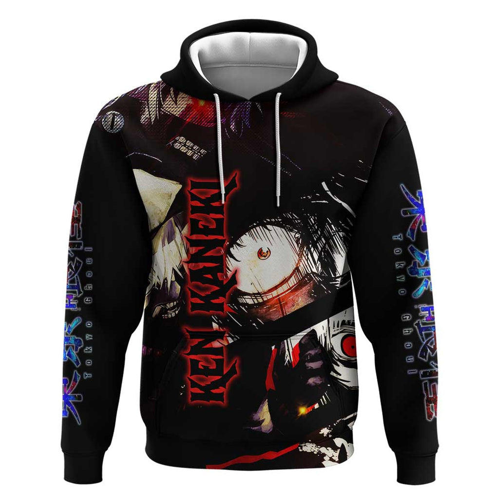 Kaneki Ken Tokyo Ghoul Grunge Hoodie Anime Style