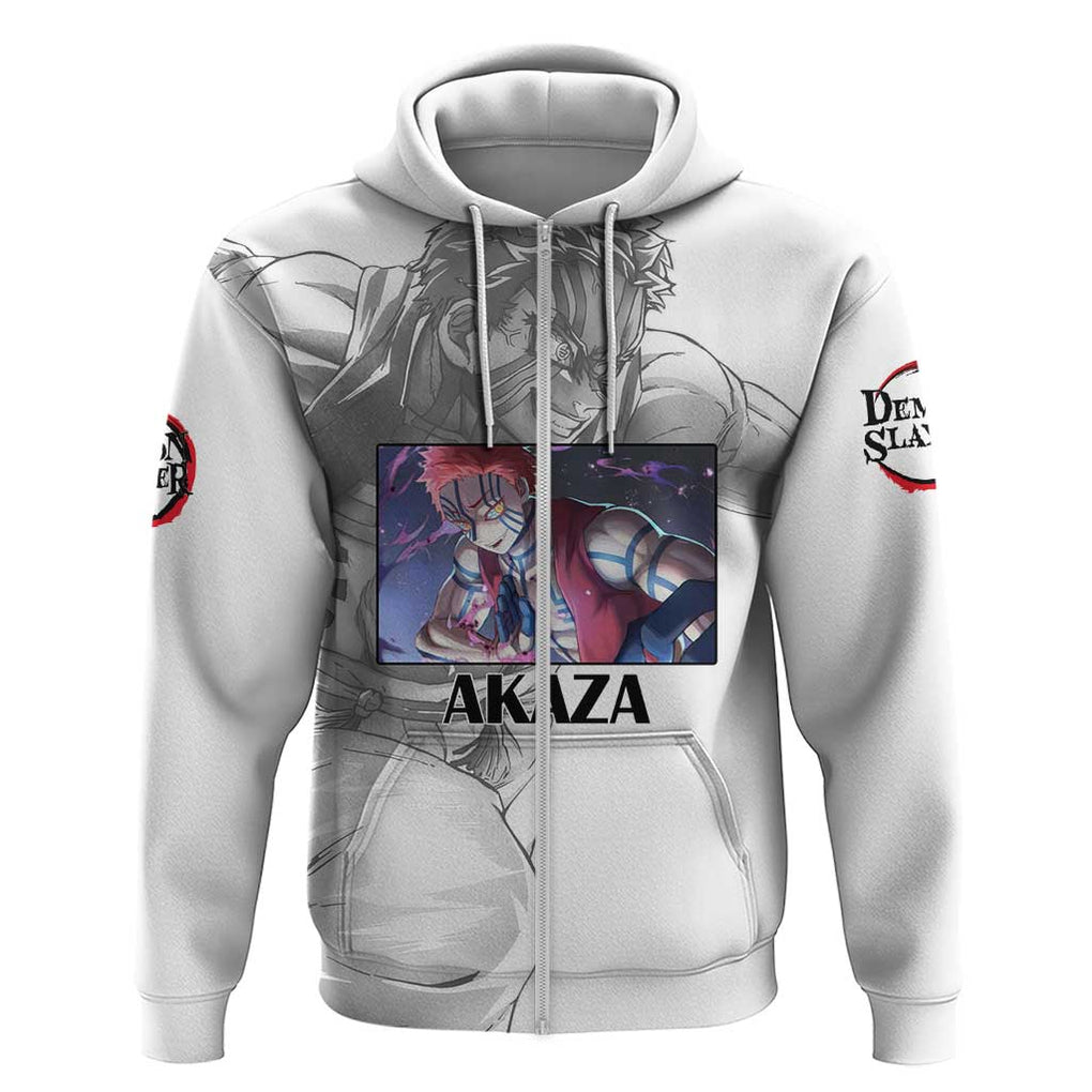 Akaza - Demon Slayer - Kimesu no Yaiba Zip Hoodie Japan Art Style