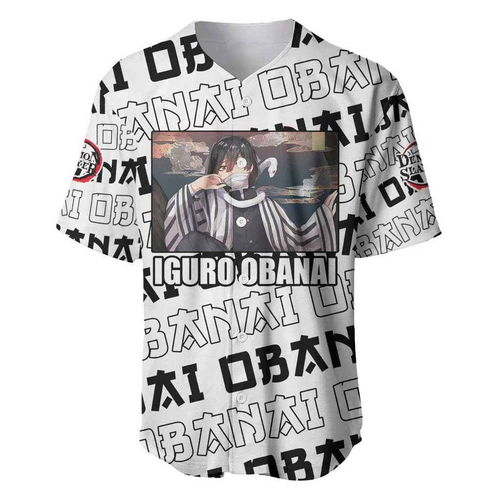 Iguro Obanai - Demon Slayer Baseball Jersey Anime Style