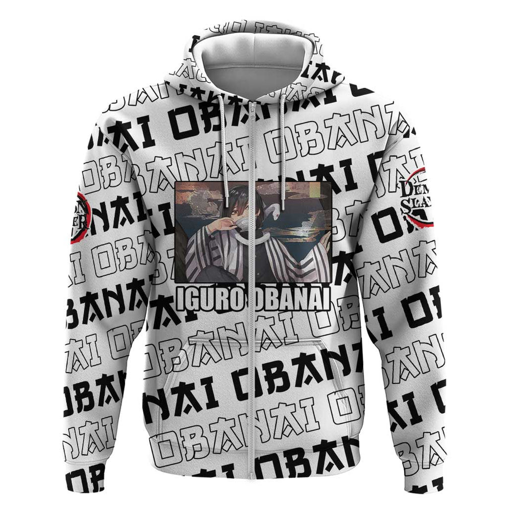 Iguro Obanai - Demon Slayer Zip Hoodie Anime Style