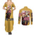 Soul Evans Soul Eater Couples Matching Summer Maxi Dress and Long Sleeve Button Shirt Anime Style