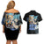 Black Star - Soul Eater Couples Matching Off Shoulder Short Dress and Hawaiian Shirt Japan Anime Style