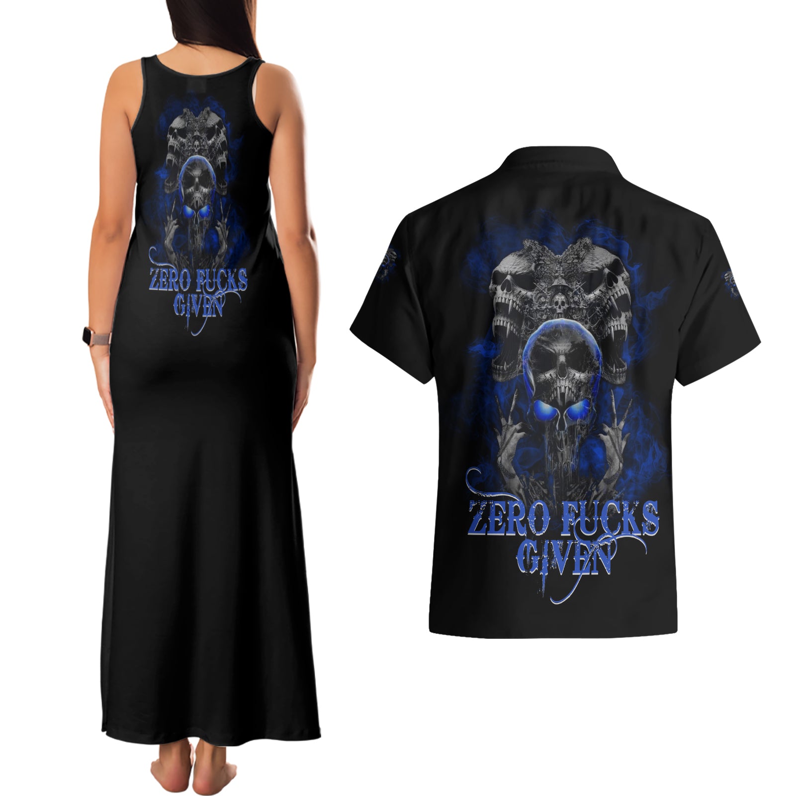 skull-butterfly-demon-zero-fck-given-couples-matching-tank-maxi-dress-and-hawaiian-shirt