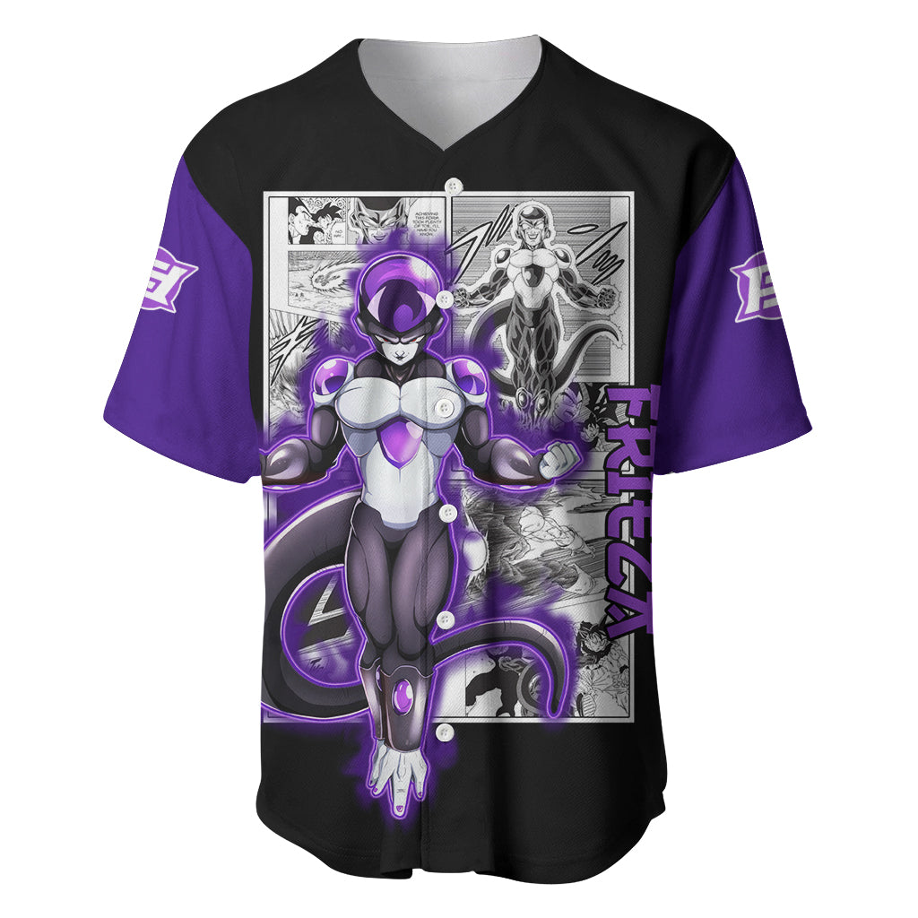 Black Frieza Baseball Jersey Dragon Ball Mix Anime Manga