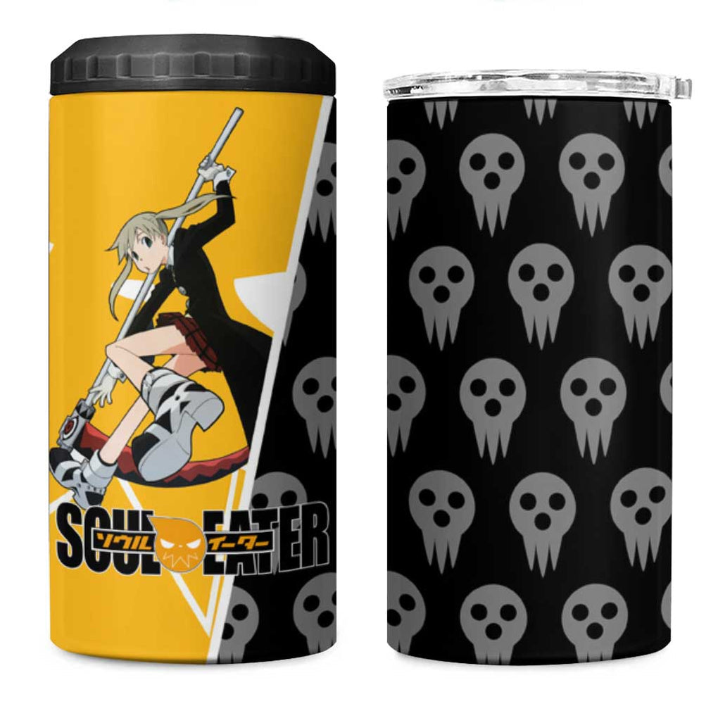 Albarn Maka Soul Eater 4 in 1 Can Cooler Tumbler Anime Art Mix With Skull Pattern Style