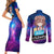 Inugami Korone Holo Live Couples Matching Short Sleeve Bodycon Dress and Long Sleeve Button Shirt Galaxy Style