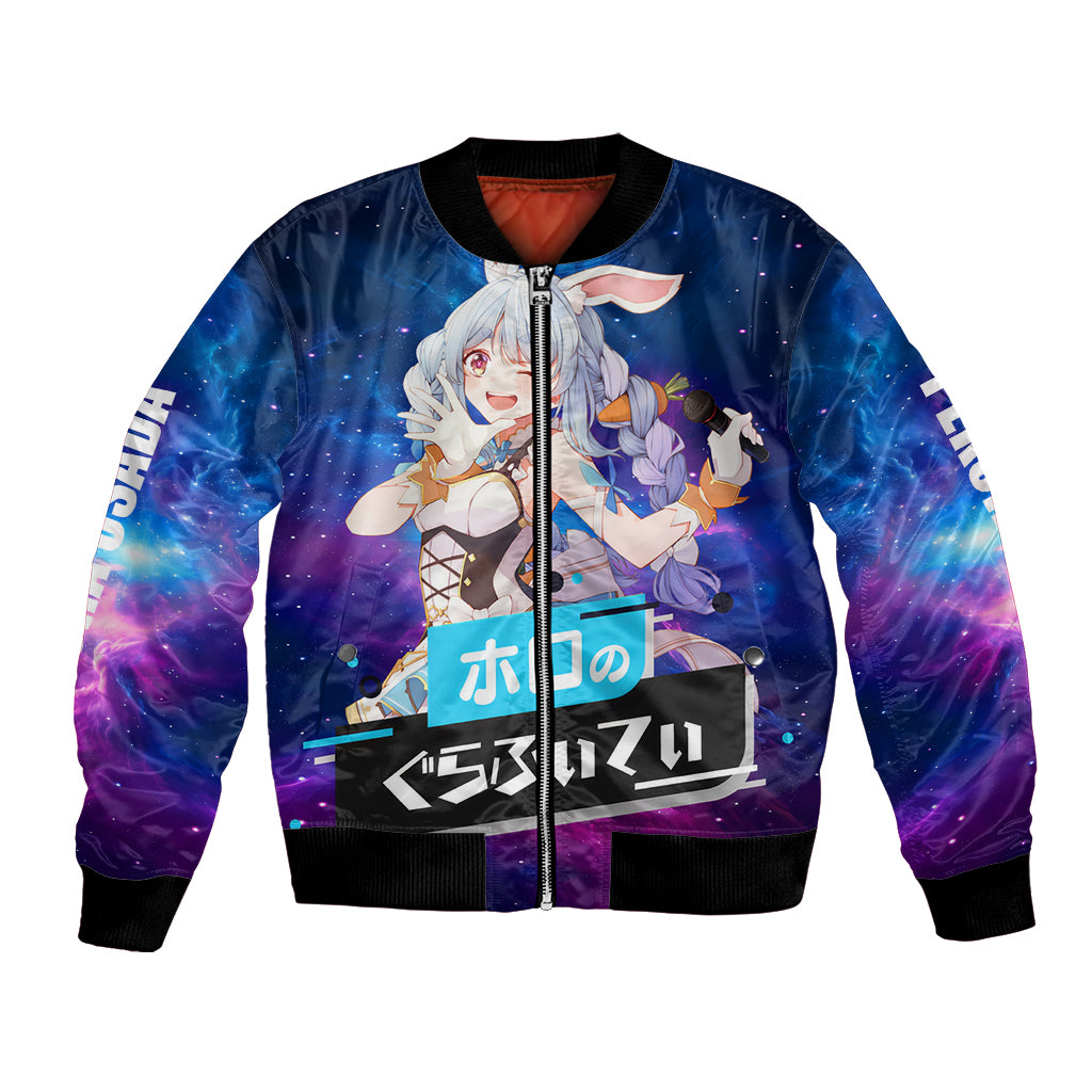 Pekora Usada Holo Live Bomber Jacket Galaxy Style