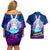 Pekora Usada Holo Live Couples Matching Off Shoulder Short Dress and Hawaiian Shirt Galaxy Style