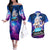 Pekora Usada Holo Live Couples Matching Off The Shoulder Long Sleeve Dress and Hawaiian Shirt Galaxy Style