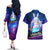 Pekora Usada Holo Live Couples Matching Off The Shoulder Long Sleeve Dress and Hawaiian Shirt Galaxy Style