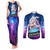 Pekora Usada Holo Live Couples Matching Tank Maxi Dress and Long Sleeve Button Shirt Galaxy Style