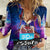 Houshou Marine Holo Live Women Casual Shirt Galaxy Style