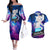 Shirakami Fubuki Holo Live Couples Matching Off The Shoulder Long Sleeve Dress and Hawaiian Shirt Galaxy Style